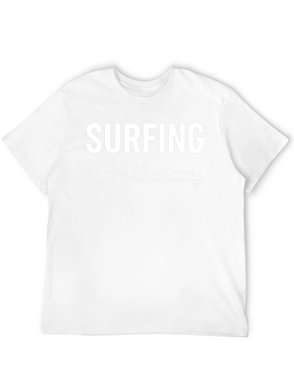 Surfing is My Therapy Black Graphic T-Shirt