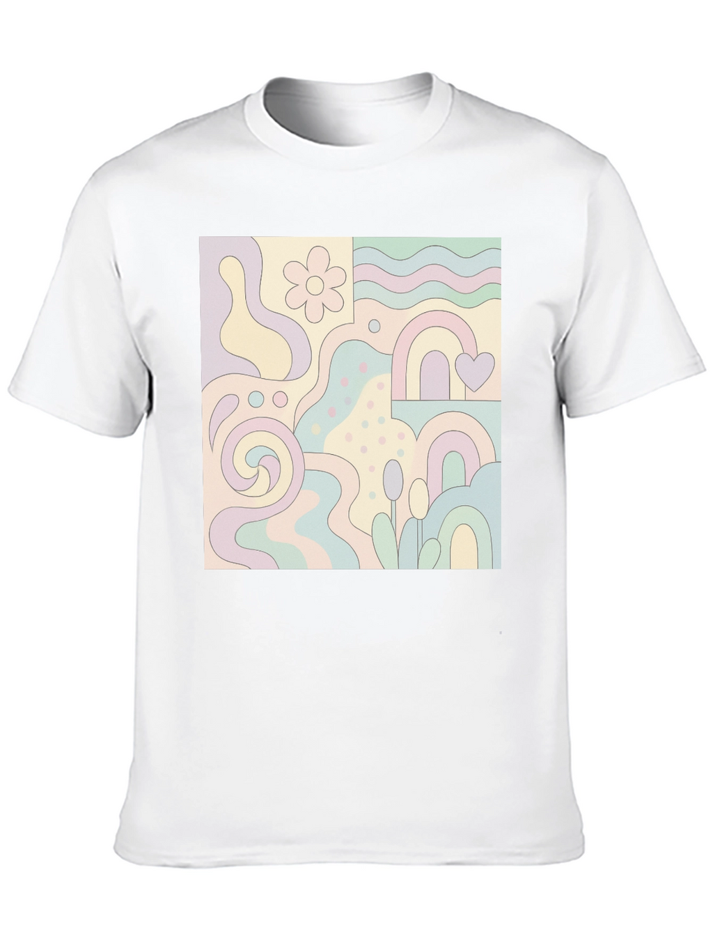 Retro Patterned Graphic Tee
