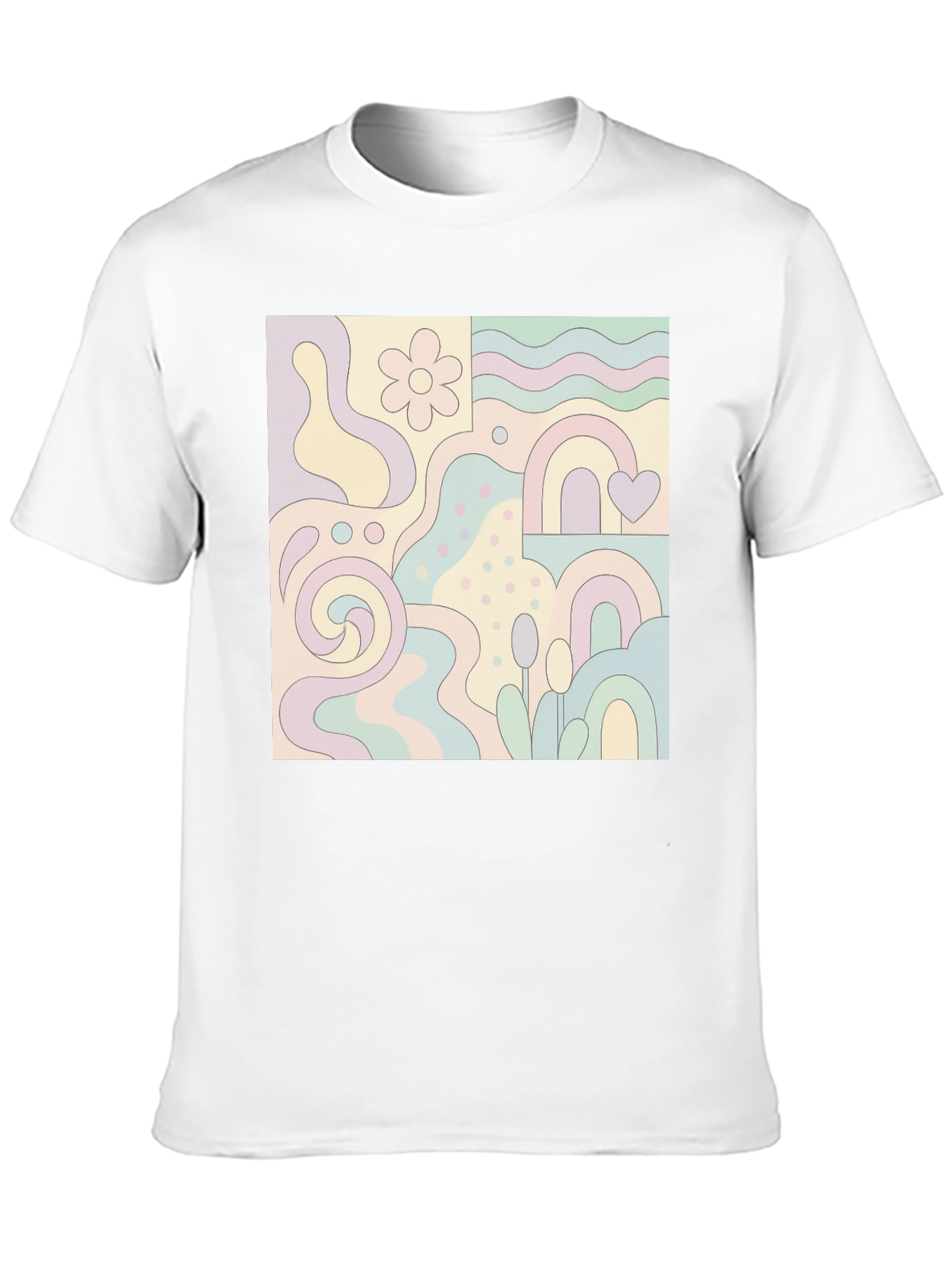 Retro Patterned Graphic Tee