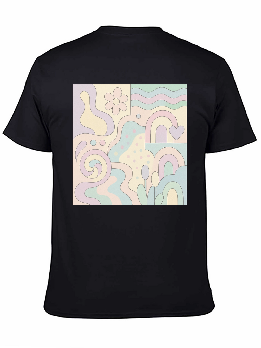 Retro Patterned Graphic Tee