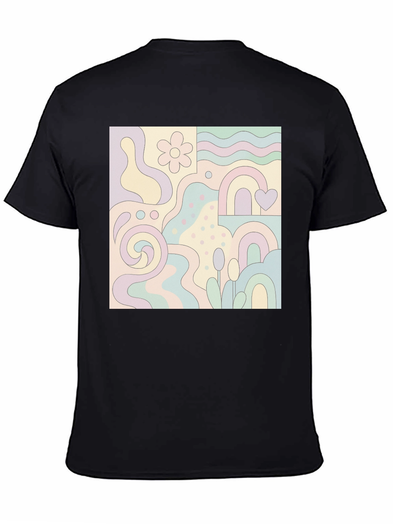 Retro Patterned Graphic Tee