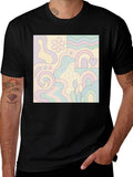 Retro Patterned Graphic Tee