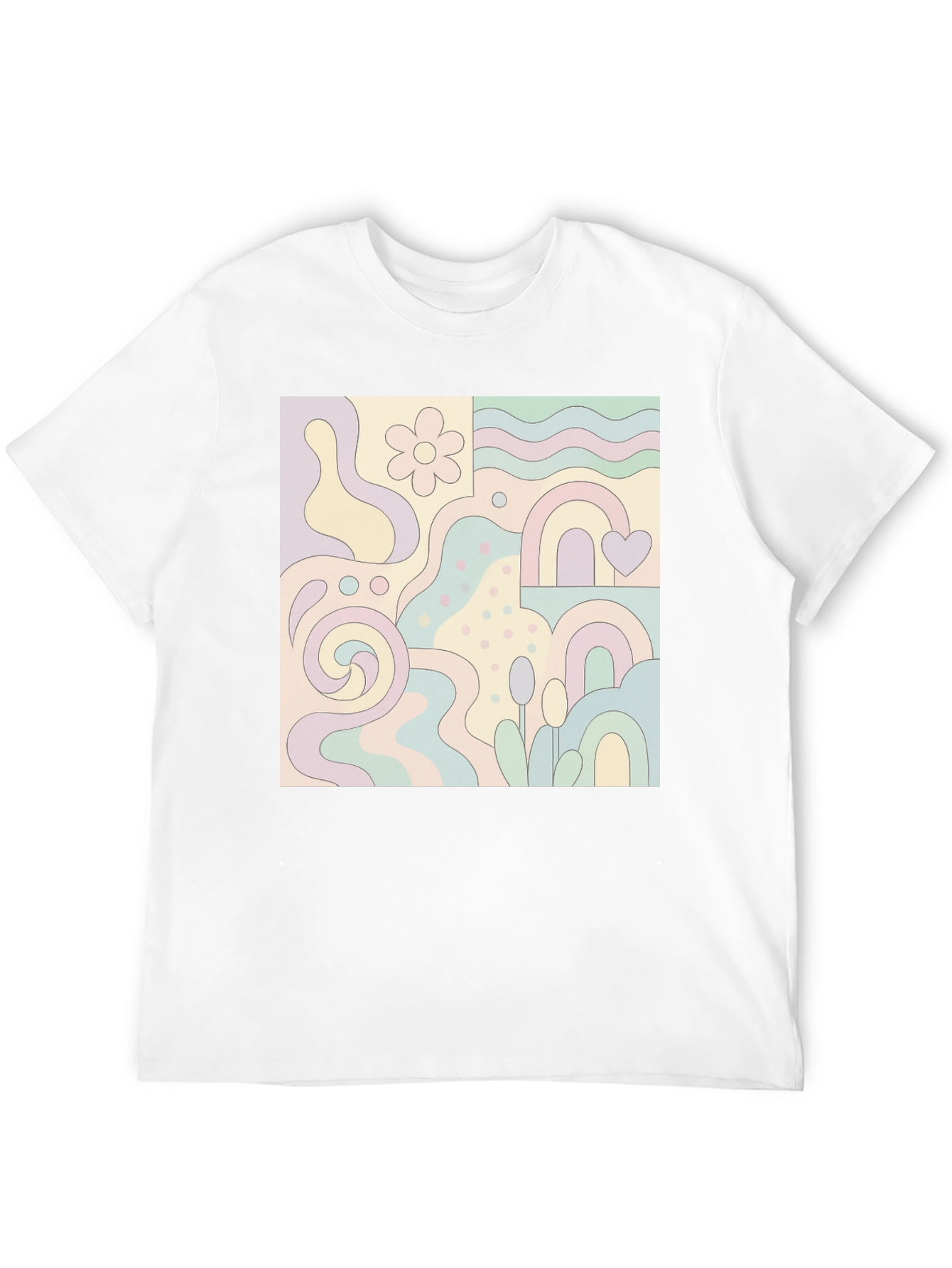 Retro Patterned Graphic Tee