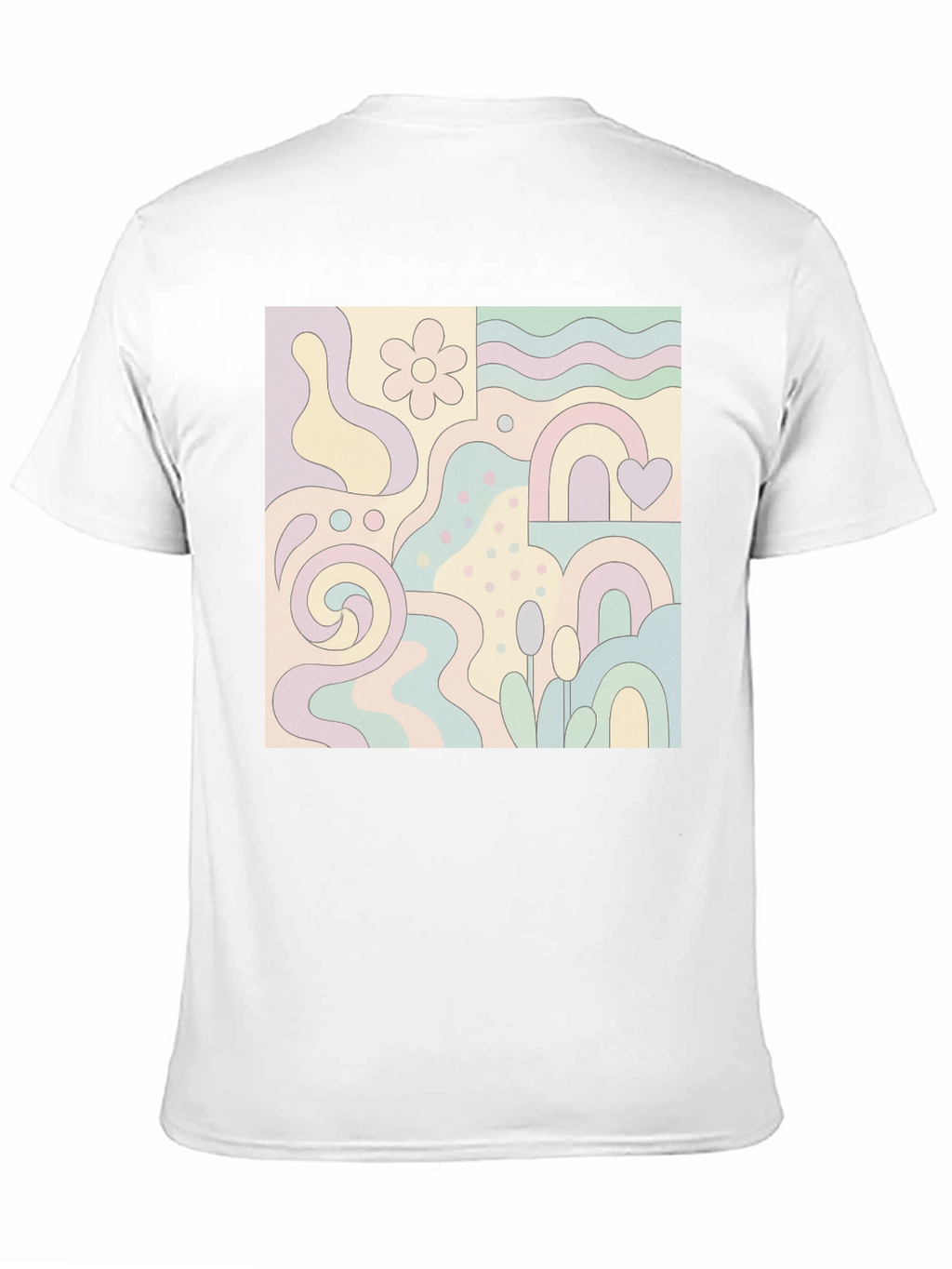 Retro Patterned Graphic Tee