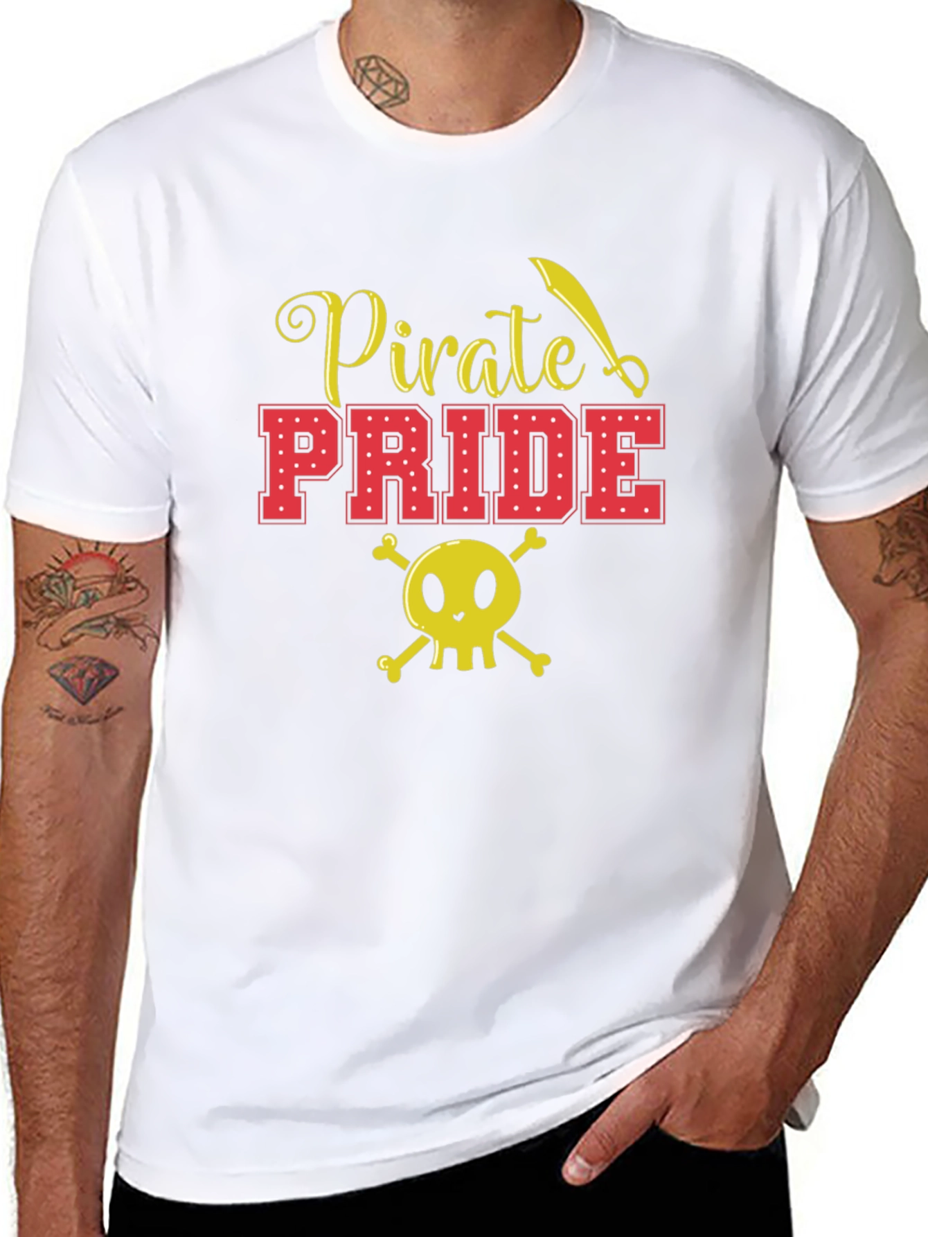 Pirate Pride Graphic T-Shirt - Black Cotton Tee