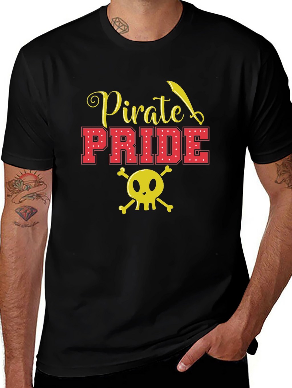 Pirate Pride Graphic T-Shirt - Black Cotton Tee