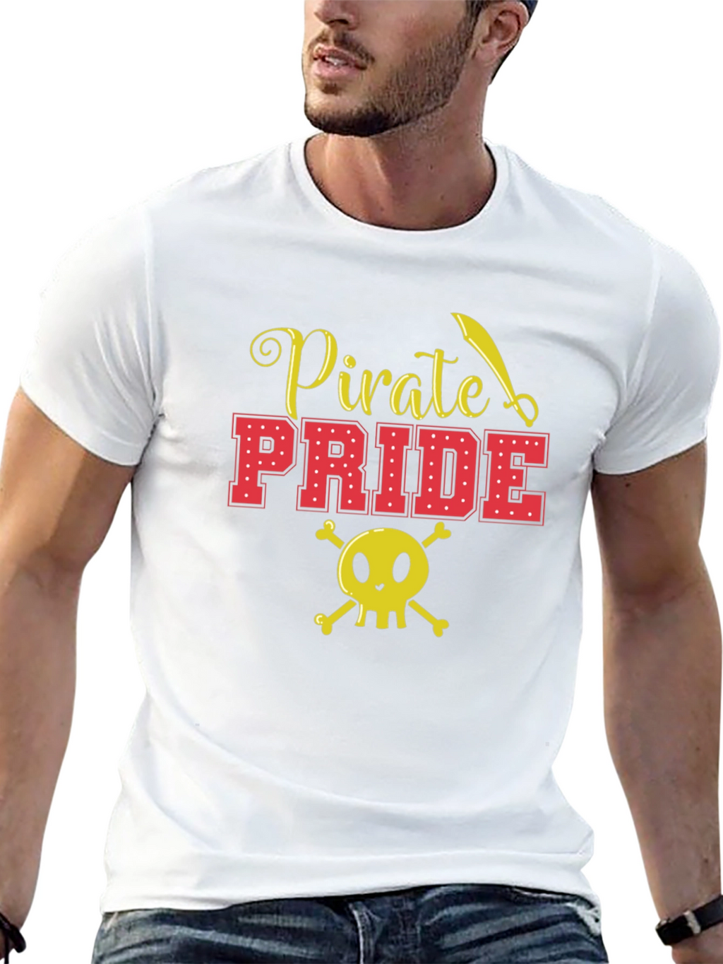 Pirate Pride Graphic T-Shirt - Black Cotton Tee