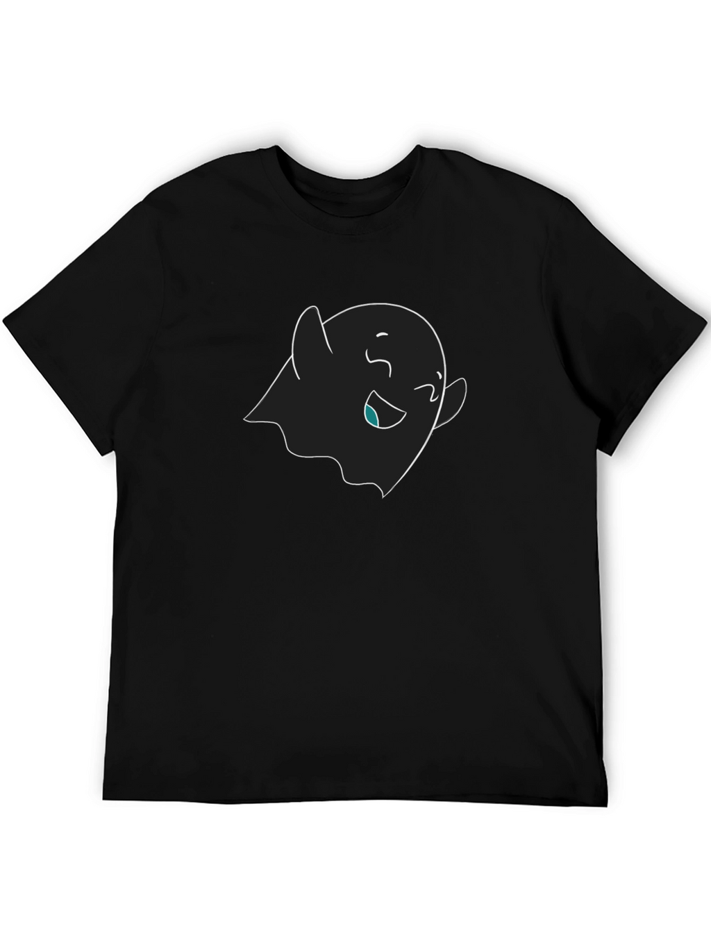 Cute Ghost Graphic Black T-Shirt
