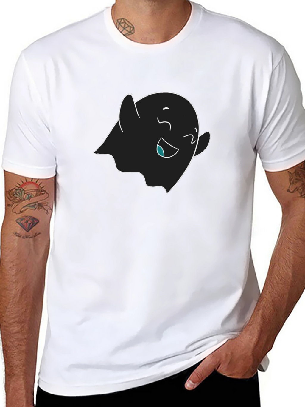 Cute Ghost Graphic Black T-Shirt