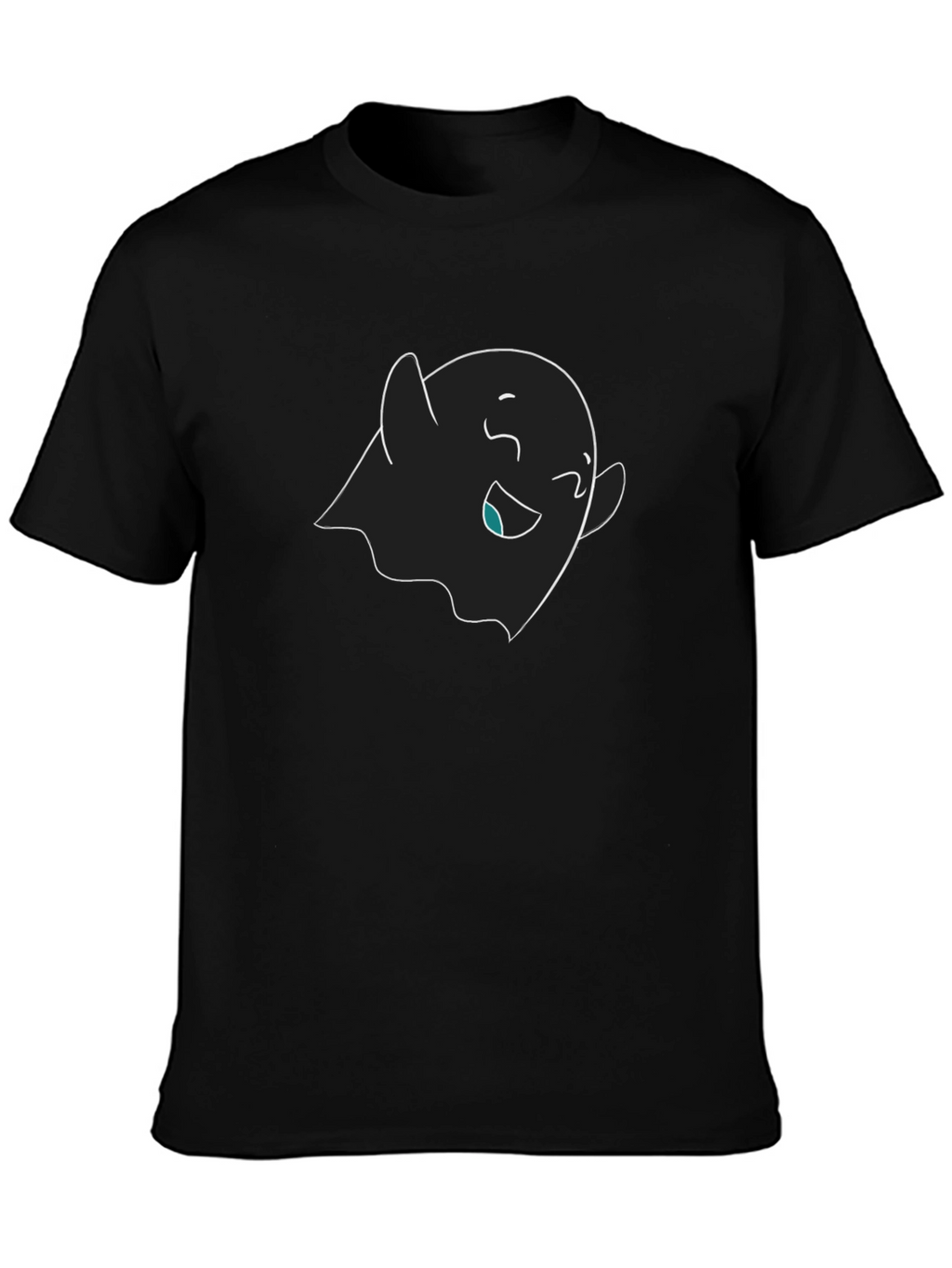 Cute Ghost Graphic Black T-Shirt