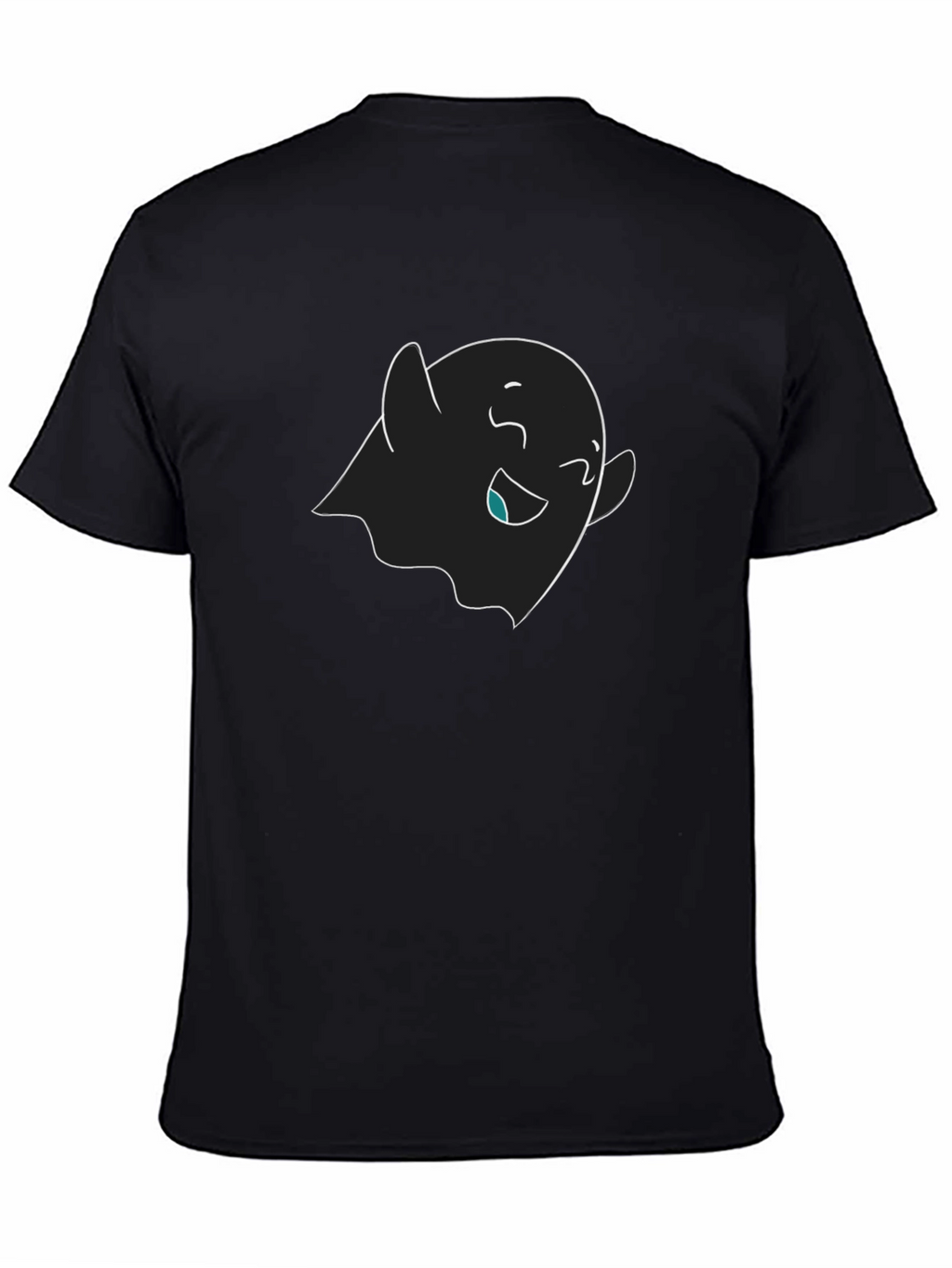 Cute Ghost Graphic Black T-Shirt