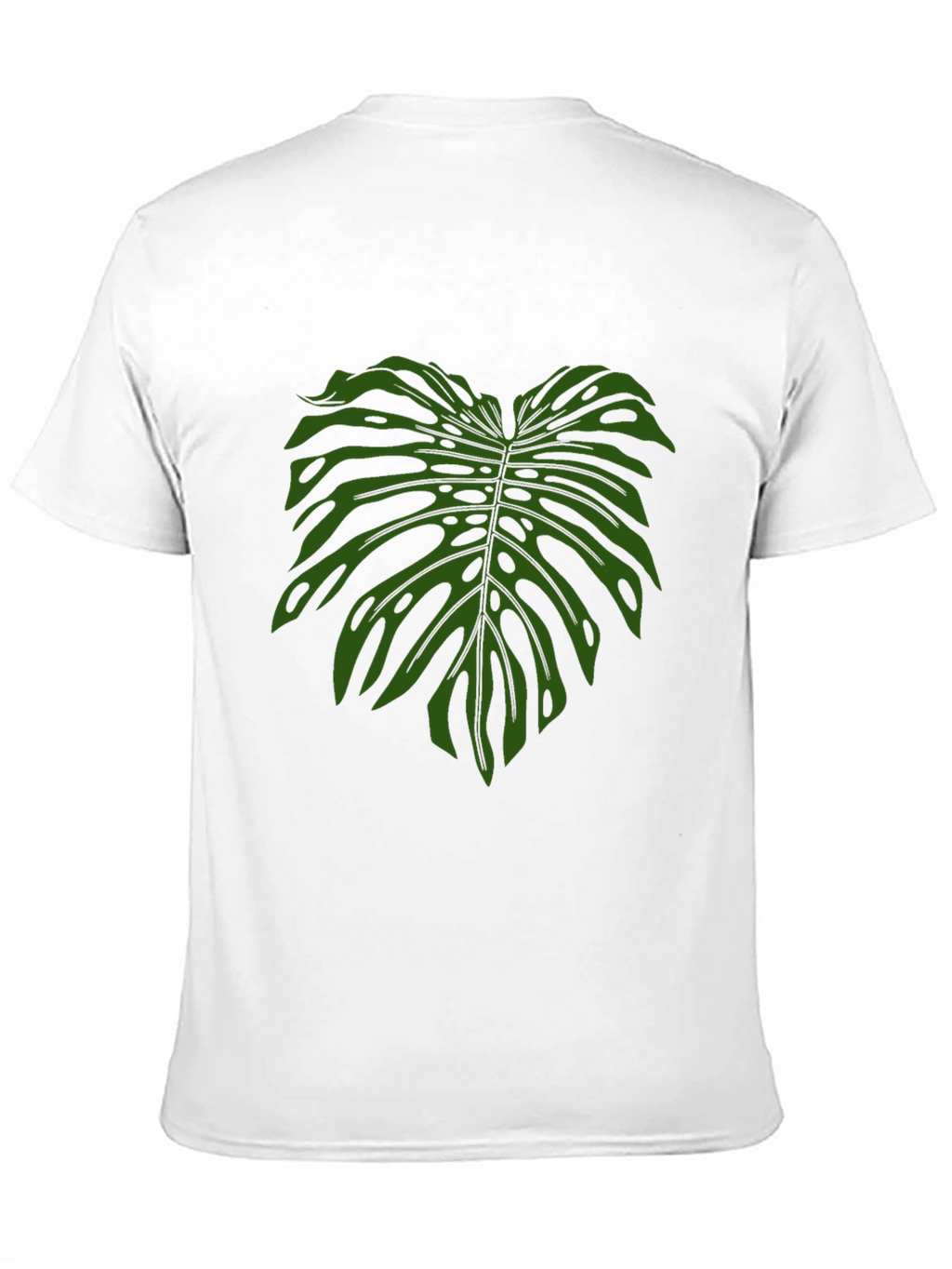 Tropical Monstera Leaf Print Black T-Shirt