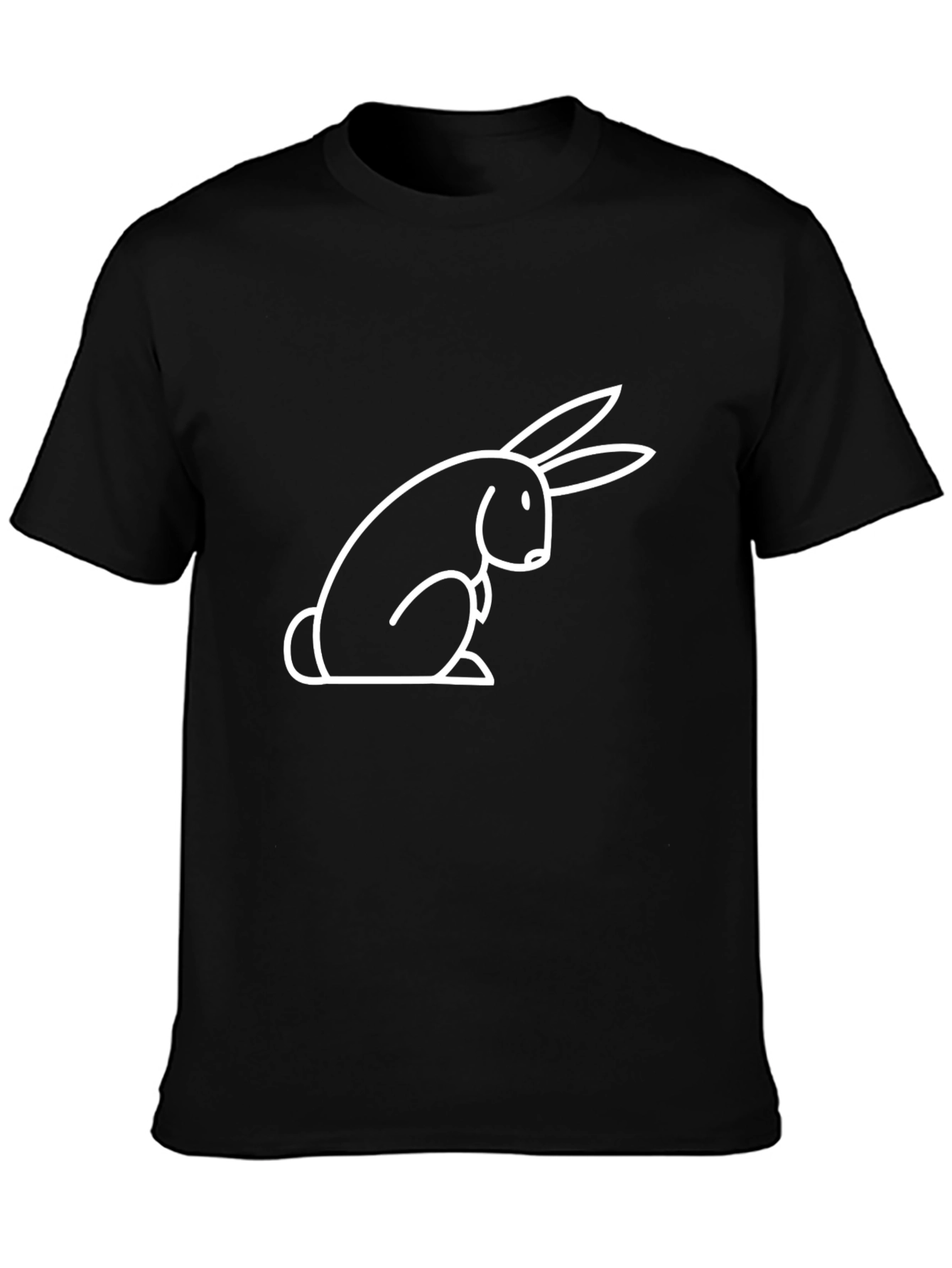 Modern Rabbit Graphic Tee - Unisex Black T-Shirt