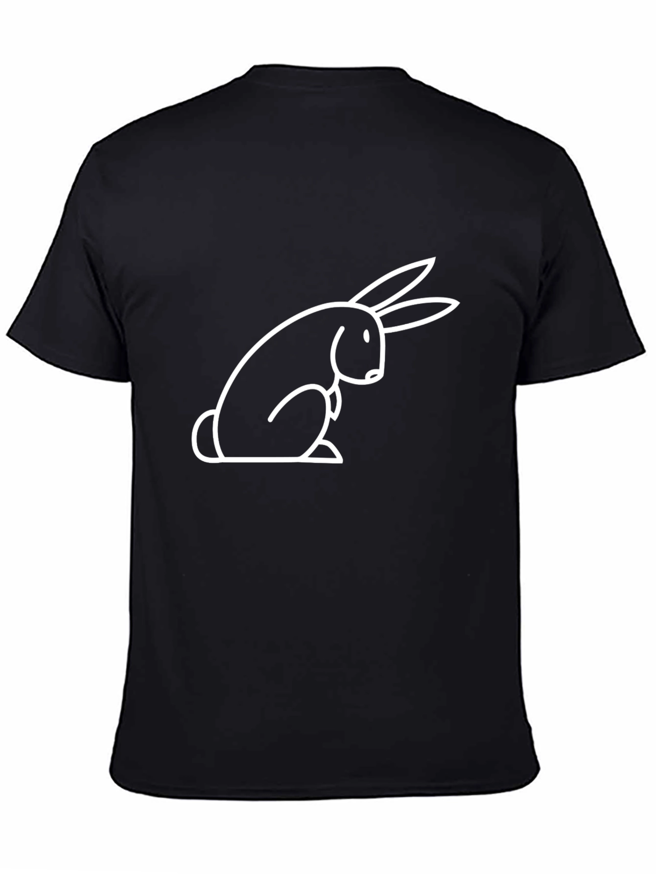 Modern Rabbit Graphic Tee - Unisex Black T-Shirt