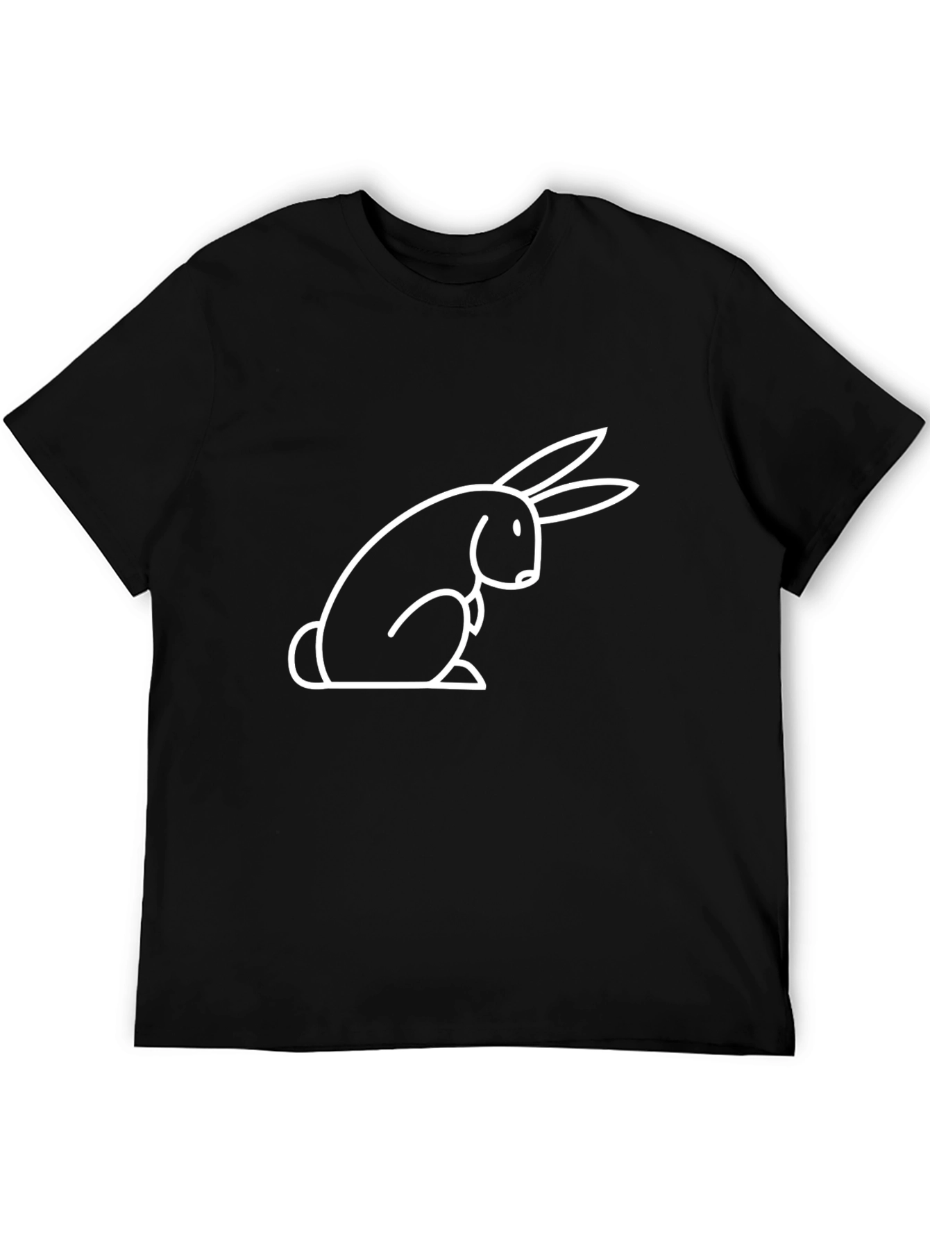 Modern Rabbit Graphic Tee - Unisex Black T-Shirt