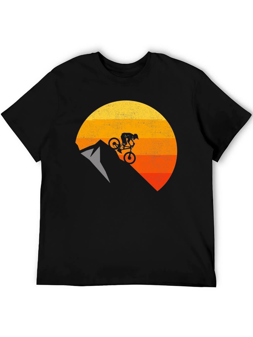 Mountain Biker Sunset Graphic T-Shirt