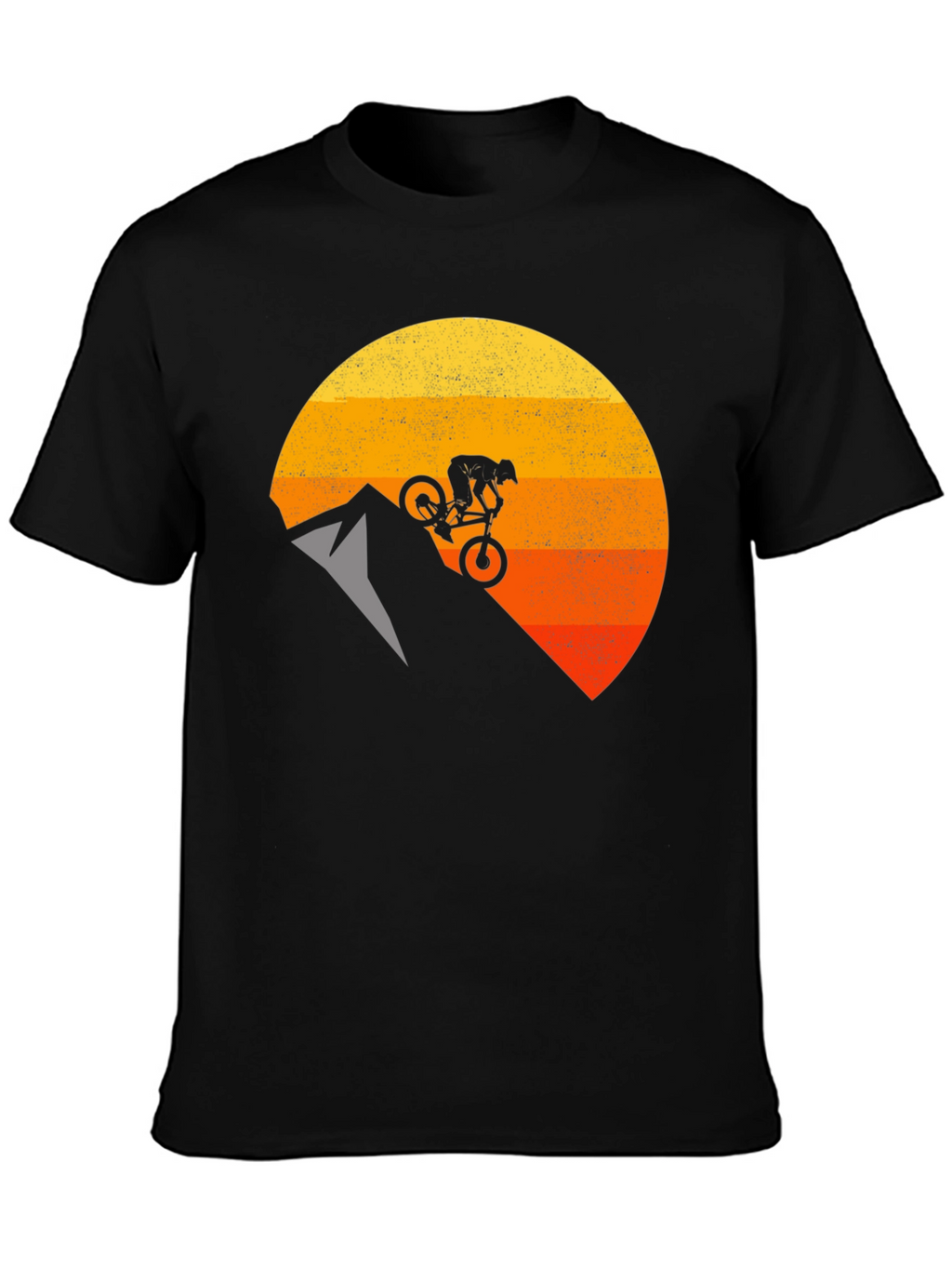 Mountain Biker Sunset Graphic T-Shirt