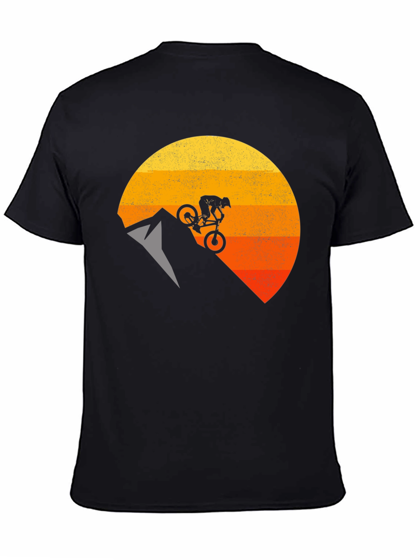 Mountain Biker Sunset Graphic T-Shirt