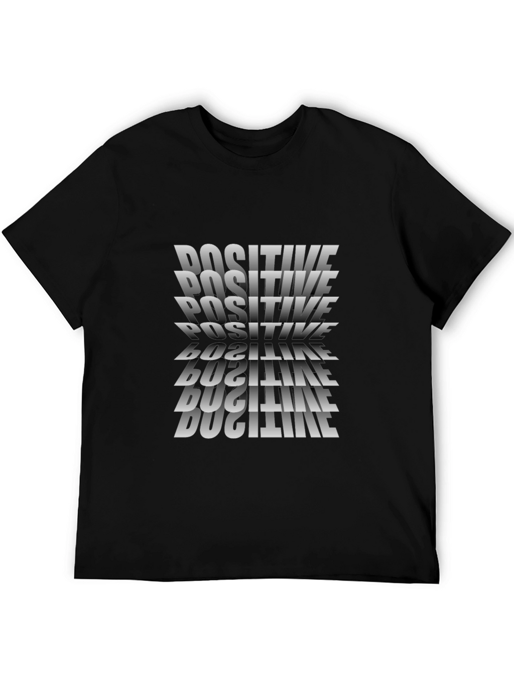 Positive Illusion Black Graphic T-Shirt