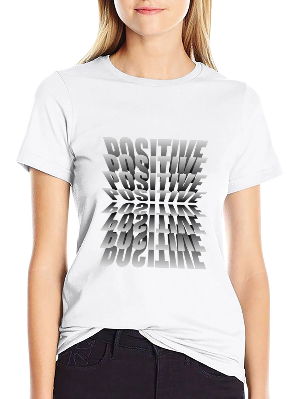 Positive Illusion Black Graphic T-Shirt