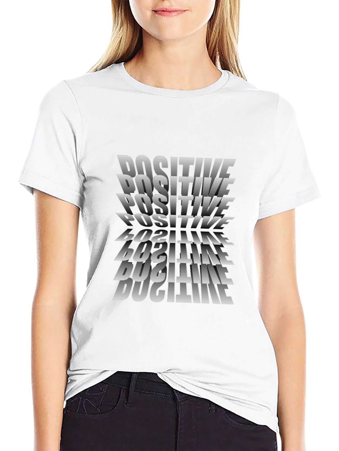 Positive Illusion Black Graphic T-Shirt