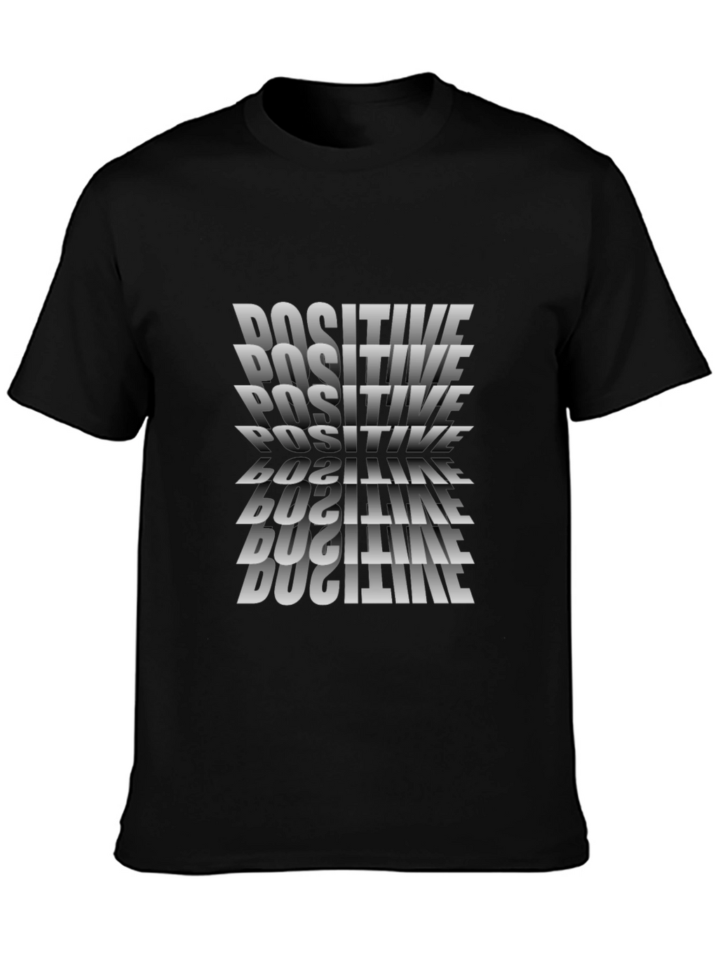 Positive Illusion Black Graphic T-Shirt