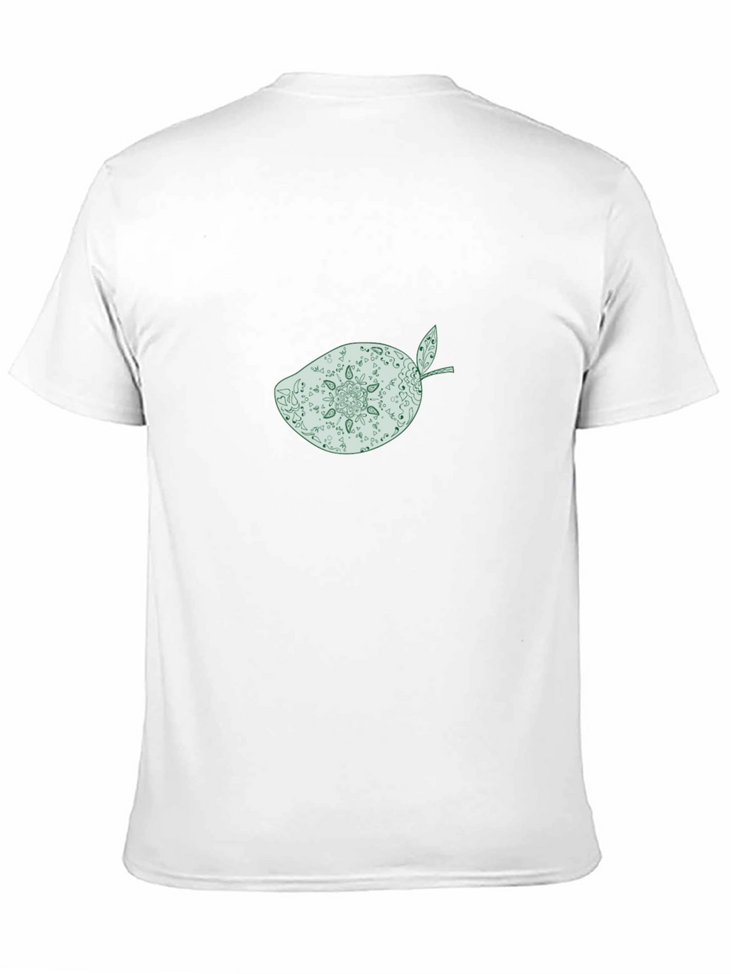 Black T-Shirt with Mango Mandala Graphic