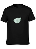 Black T-Shirt with Mango Mandala Graphic