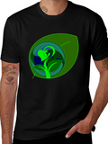 Eco-Friendly Earth Heart Graphic Tee