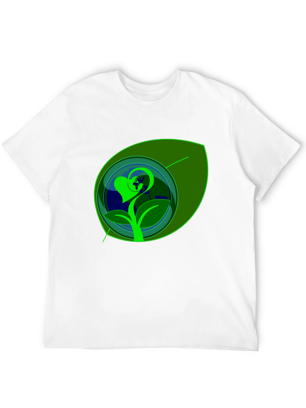 Eco-Friendly Earth Heart Graphic Tee