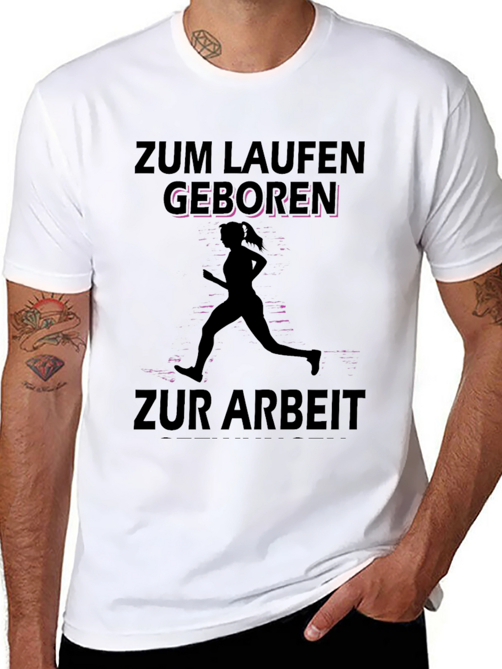 Zum Laufen Geboren Black T-Shirt
