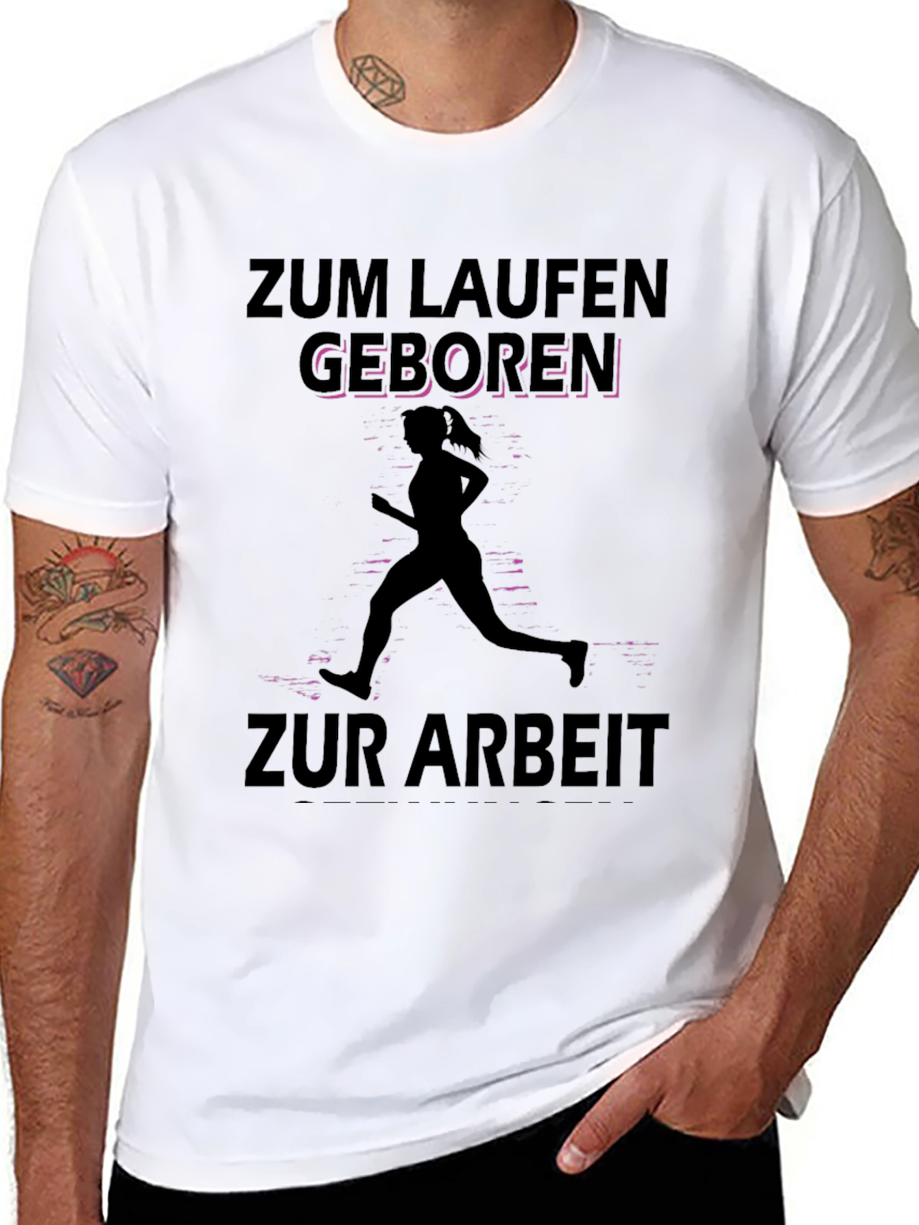 Zum Laufen Geboren Black T-Shirt