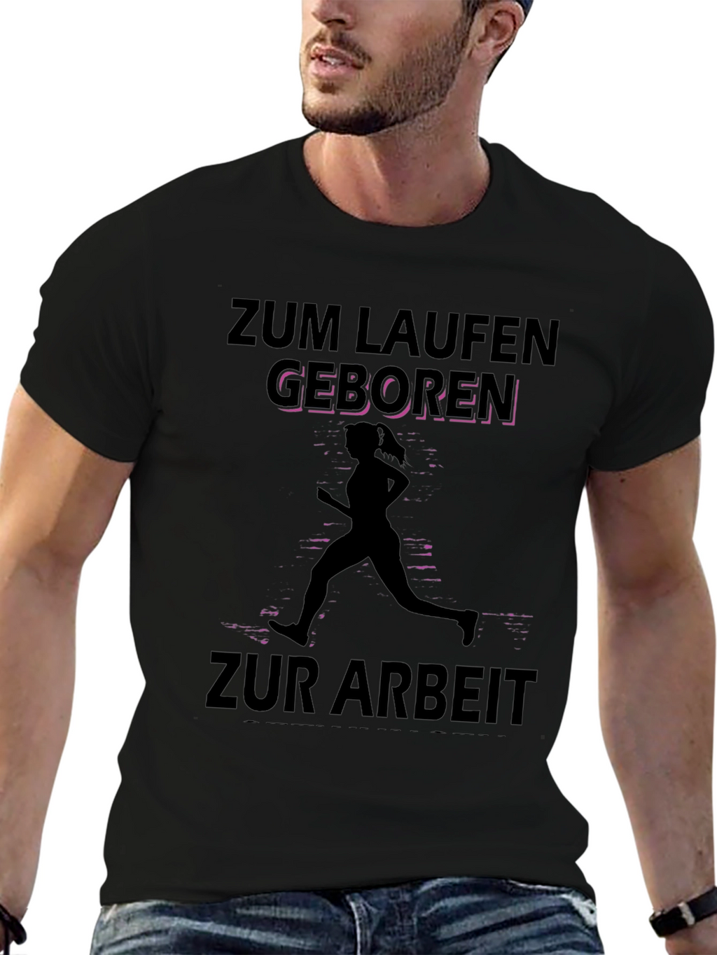 Zum Laufen Geboren Black T-Shirt