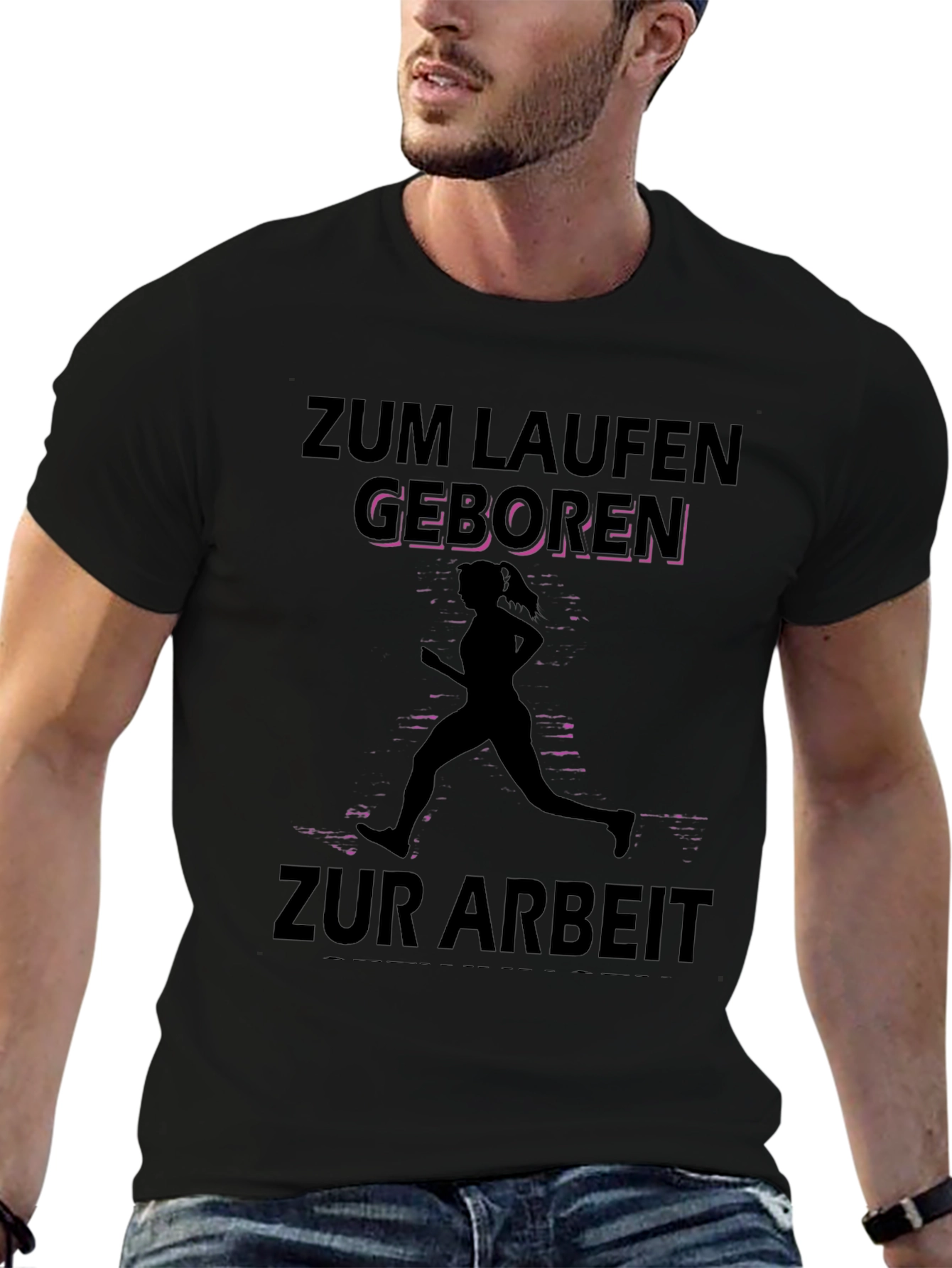 Zum Laufen Geboren Black T-Shirt