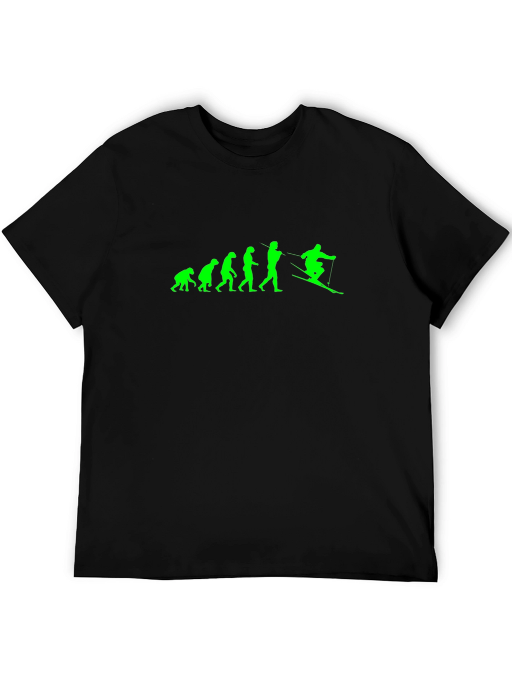 Evolution of Skiing T-Shirt - Black