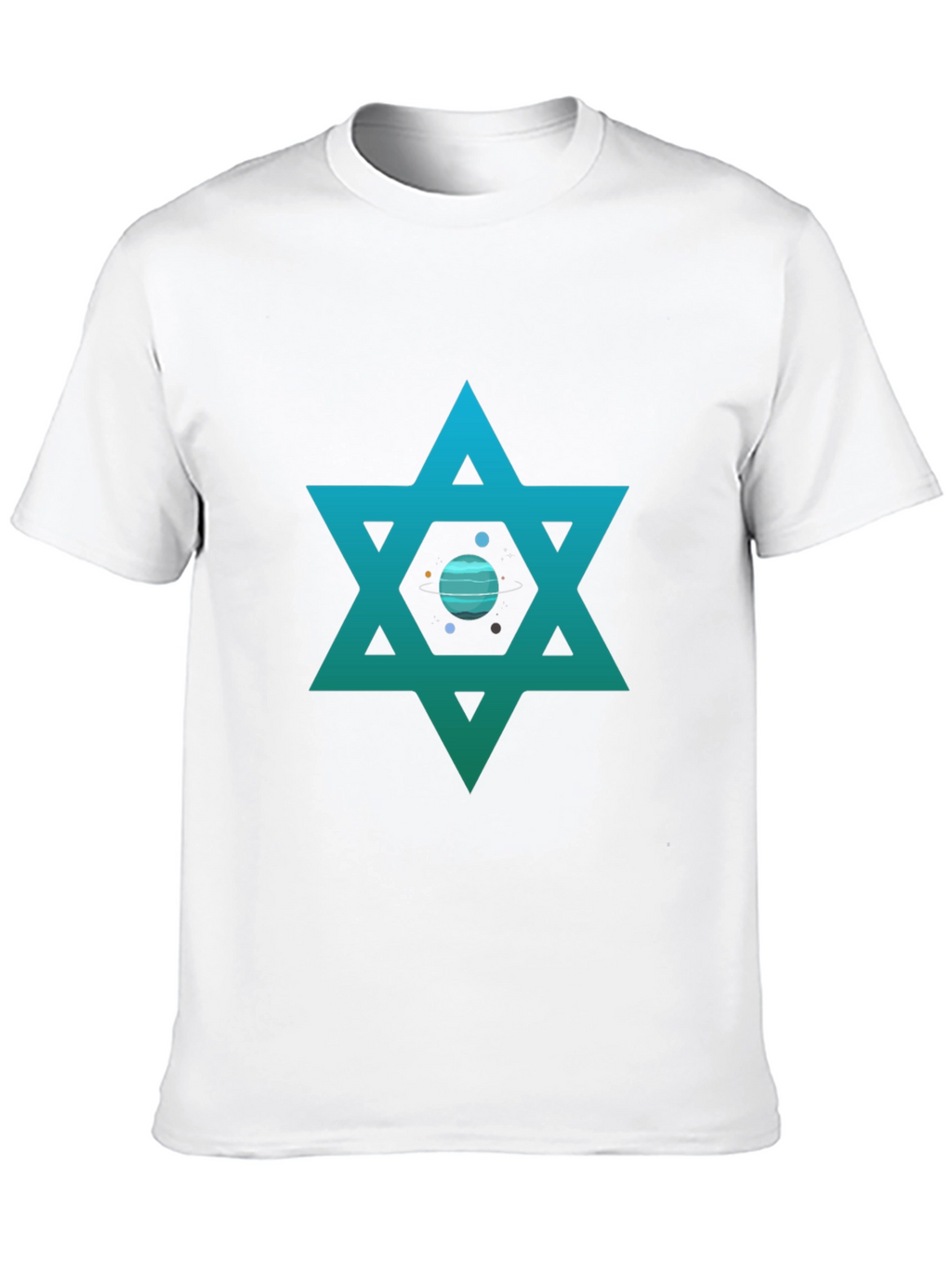 Star of David Planet Graphic T-Shirt