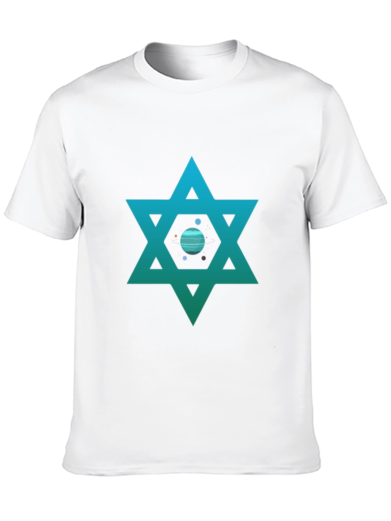 Star of David Planet Graphic T-Shirt