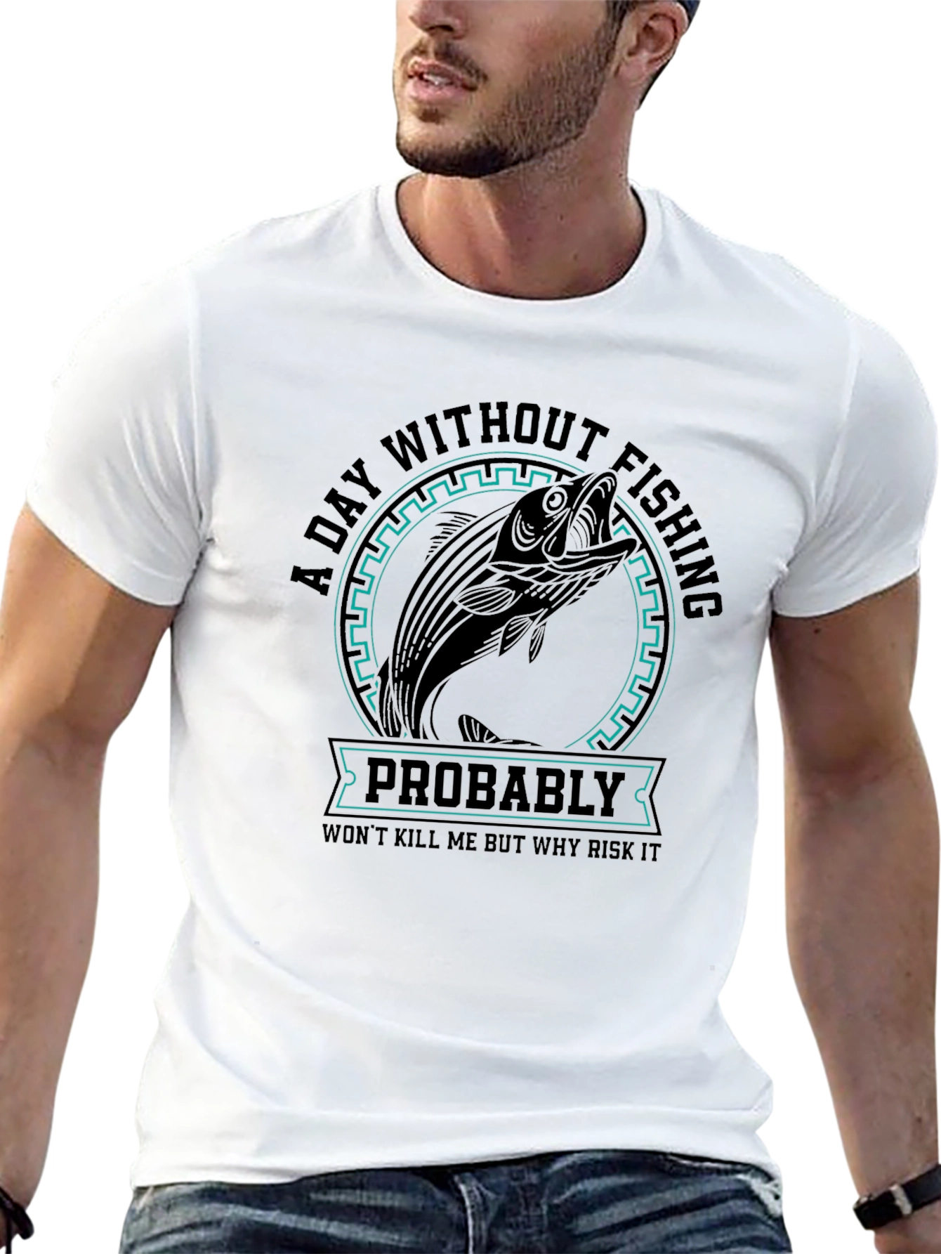 Fishing Graphic T-Shirt - Risk It All!