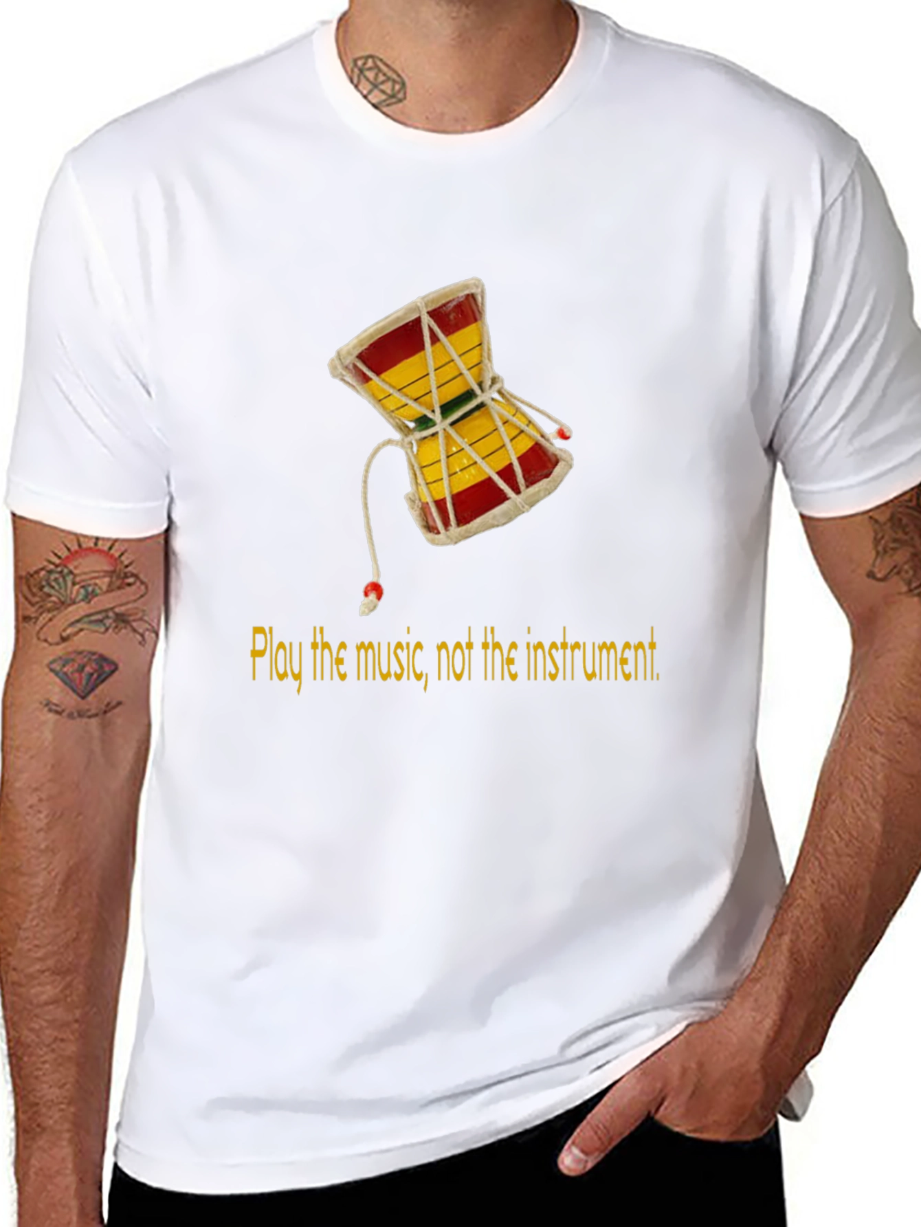 Play the Music Damru Graphic Tee