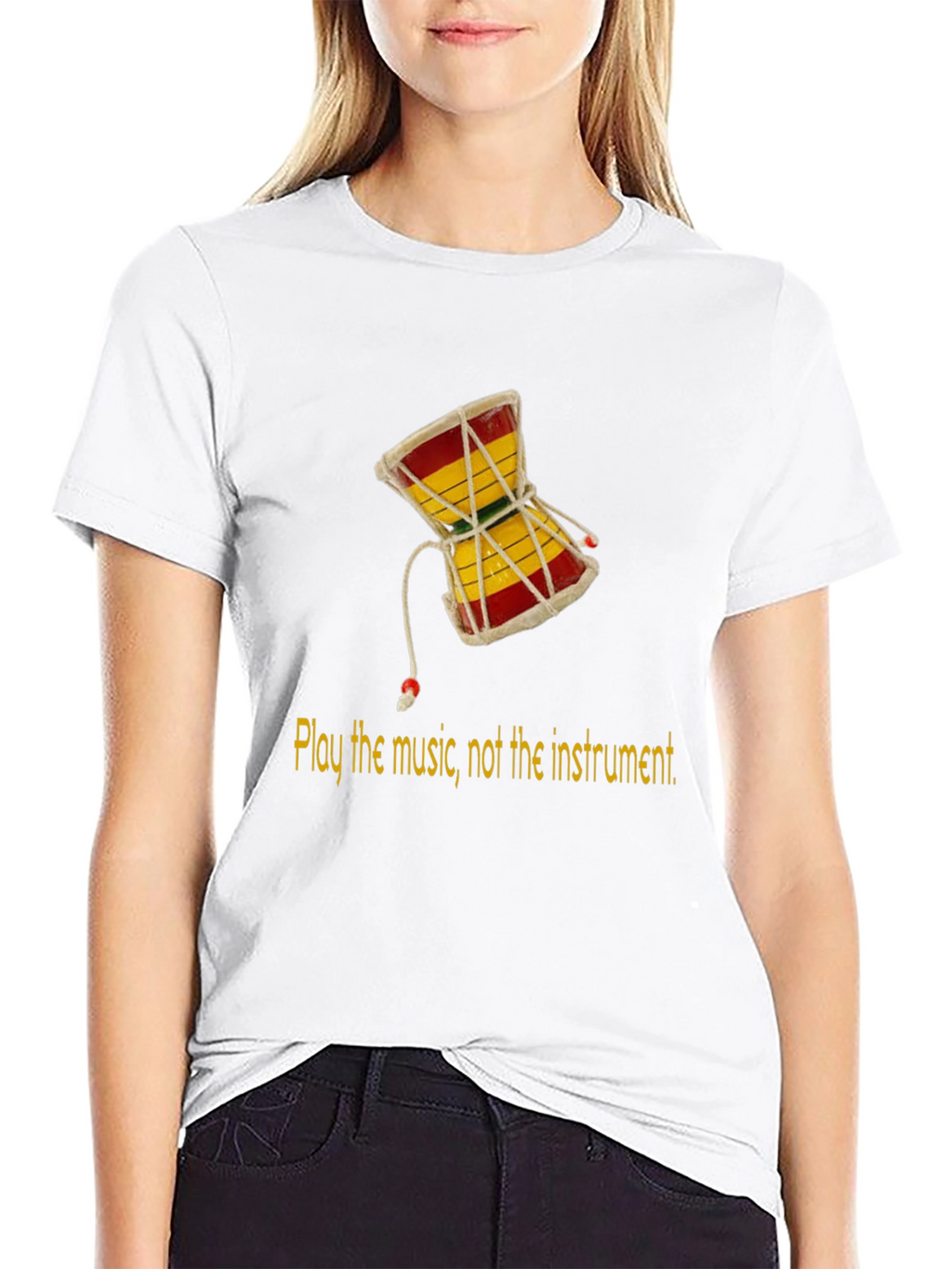 Play the Music Damru Graphic Tee