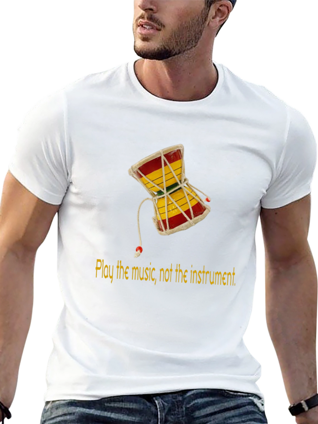 Play the Music Damru Graphic Tee