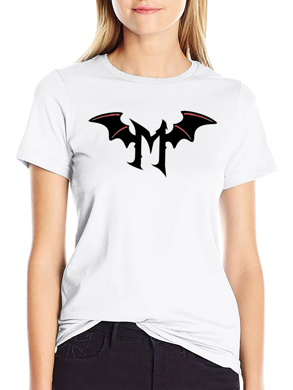 Dark Bat Wing Logo Black T-Shirt