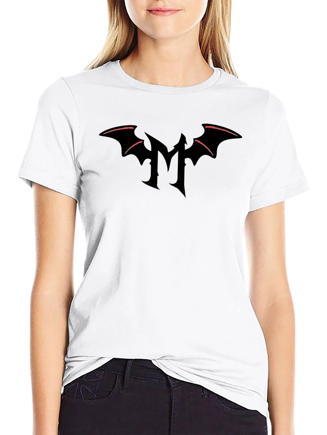 Dark Bat Wing Logo Black T-Shirt