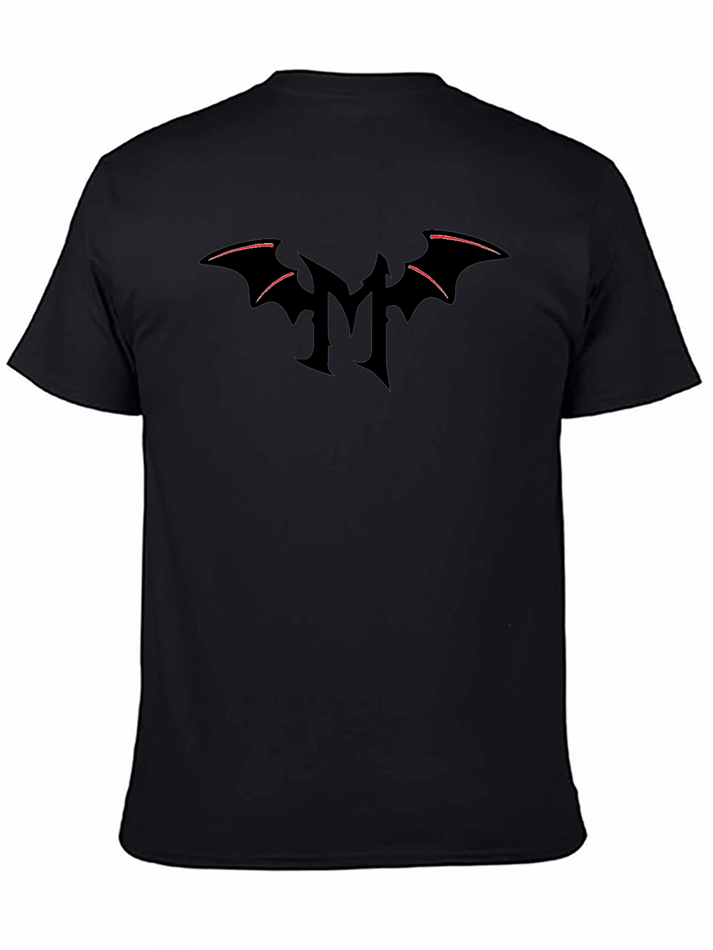 Dark Bat Wing Logo Black T-Shirt