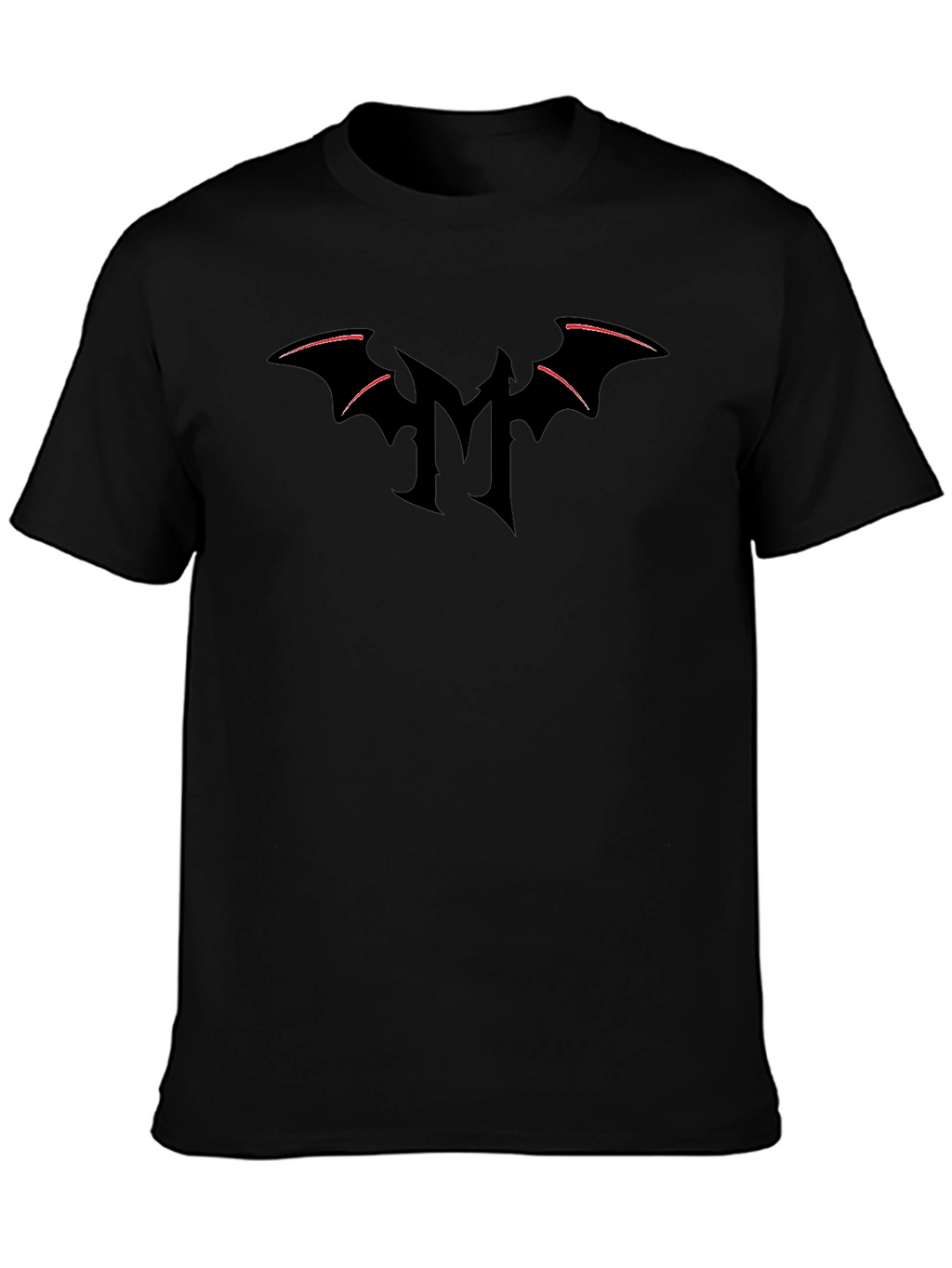 Dark Bat Wing Logo Black T-Shirt