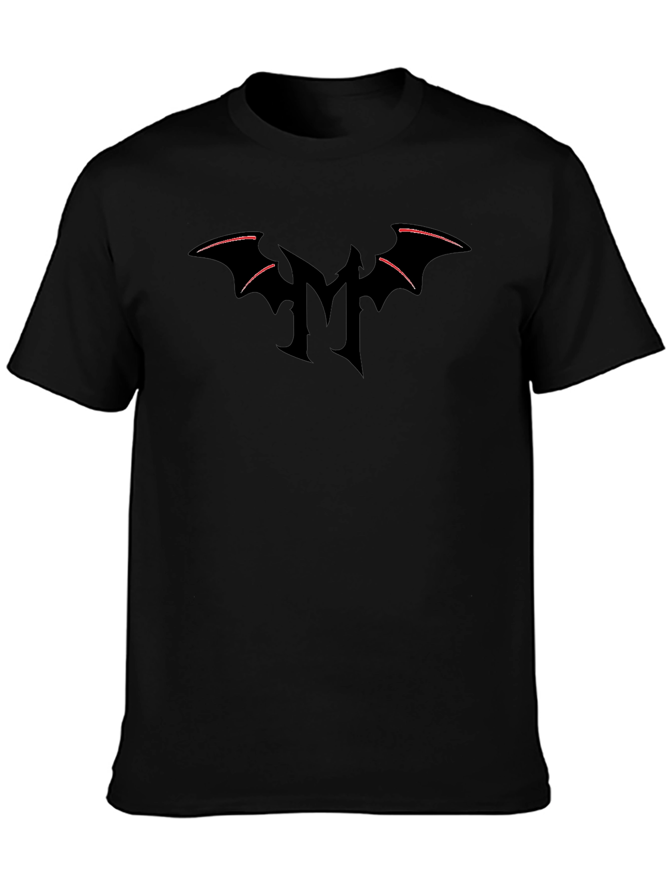 Dark Bat Wing Logo Black T-Shirt