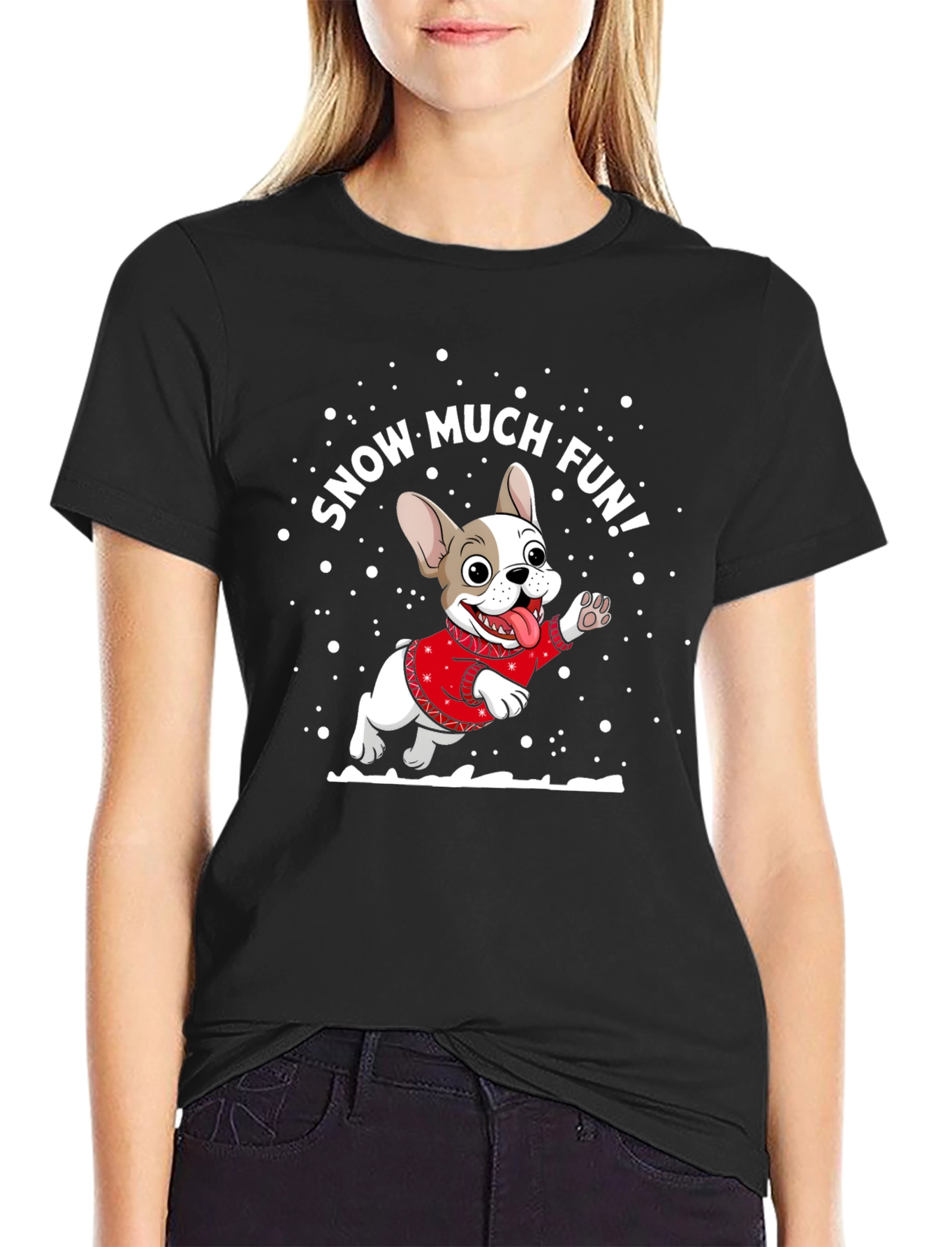Snow Much Fun Dog Graphic Tee