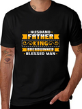 Husband Father King Blessed Man Graphic Tee