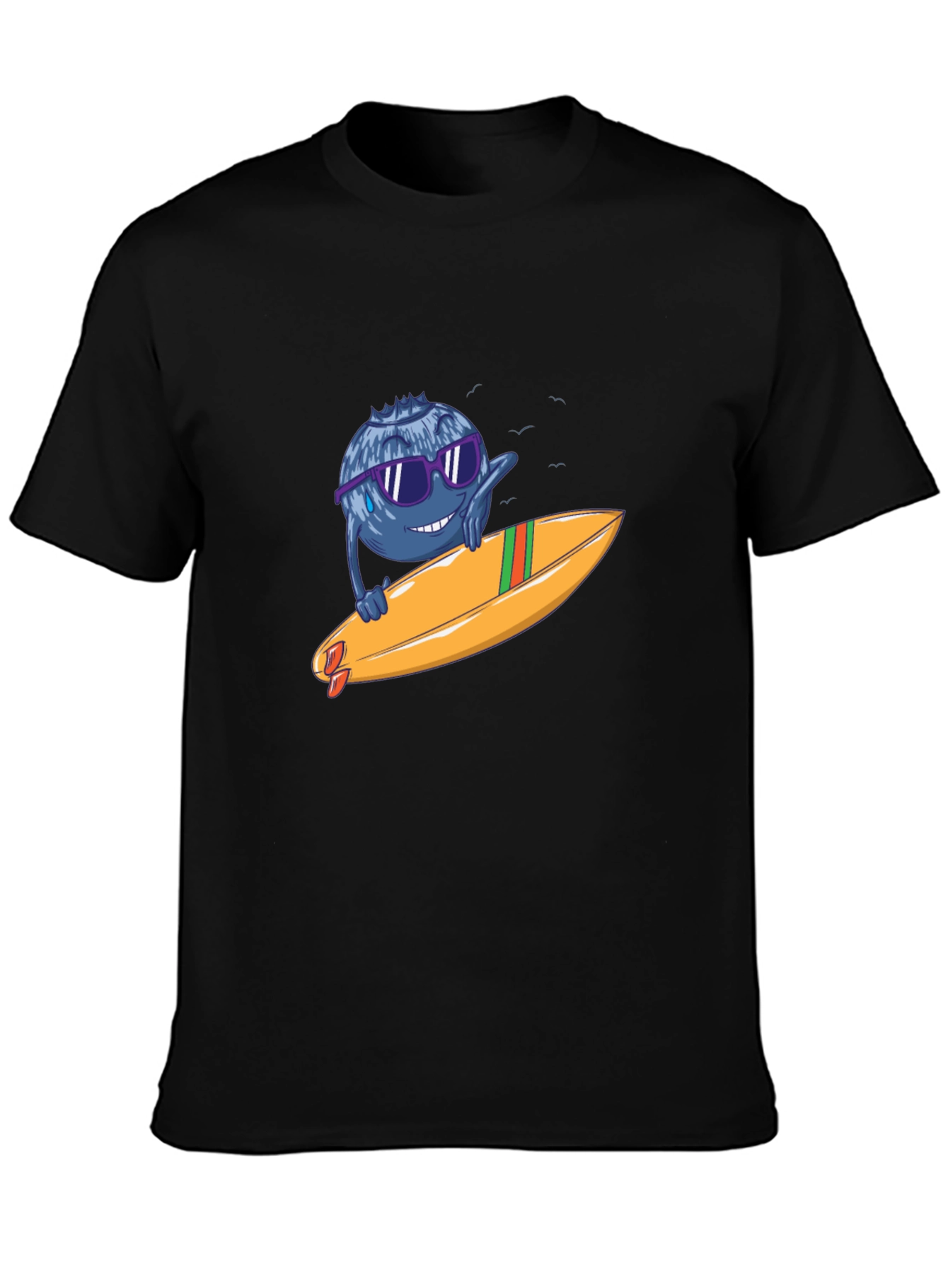 Blueberry Surfer Graphic Tee - Black