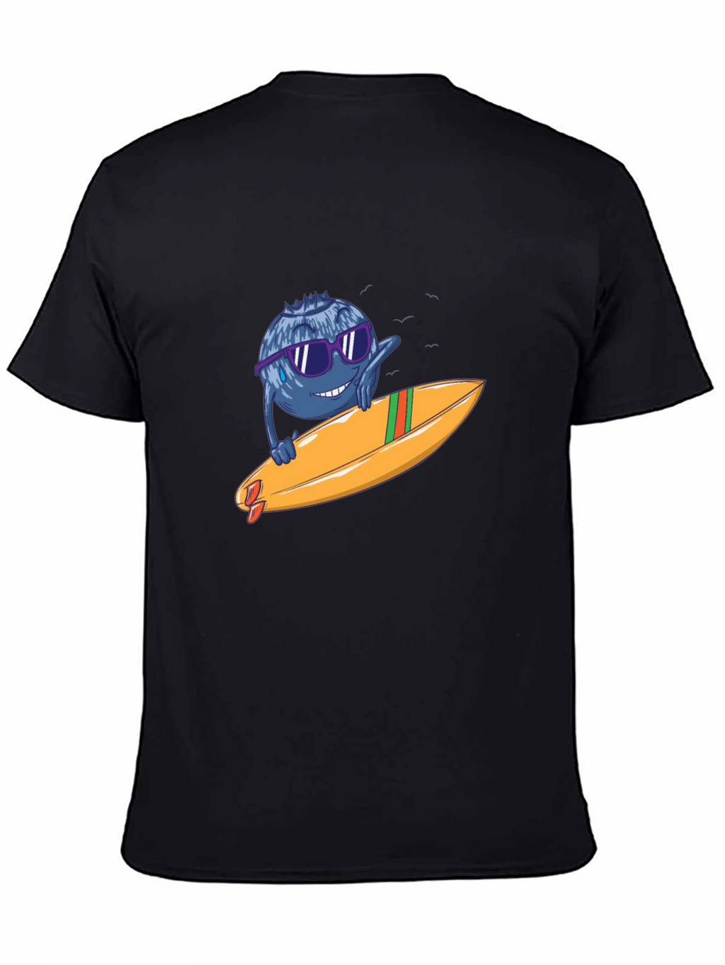 Blueberry Surfer Graphic Tee - Black